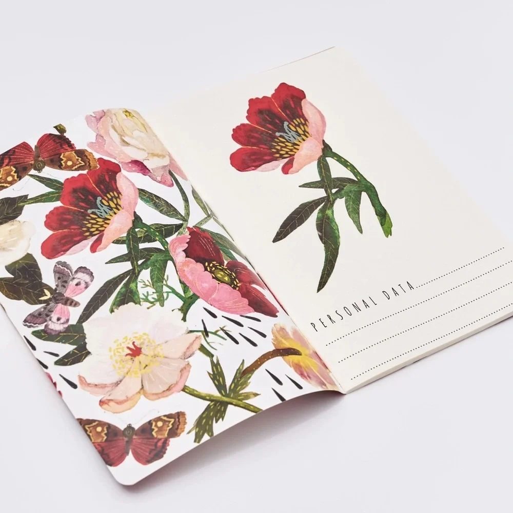 Set of 2 Gorgeous Gold Foil Detailed Soft Touch Notebook Journals - lovely gift! - Picture 2 of 3